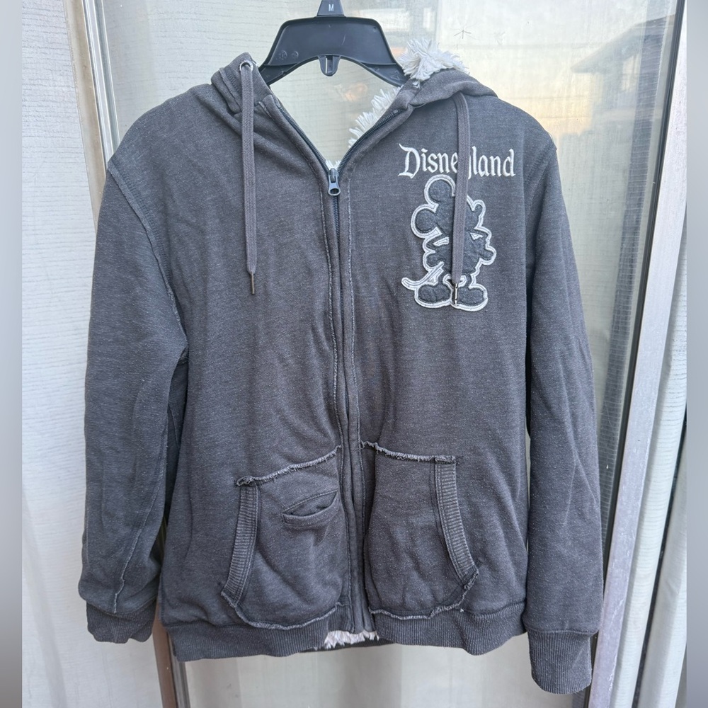 DISNEY 55 Mickey Mouse Furry Lined Hoodie, Size x L Warm